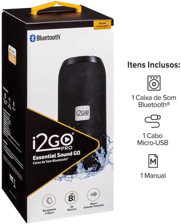 Caixa De Som Bluetooth Essential Sound Go i2GO