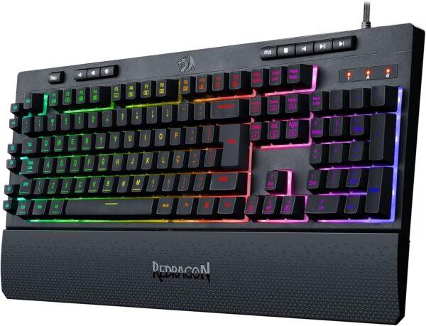 Teclado Gamer Redragon Shiva Preto RGB K512RGB ABNT2