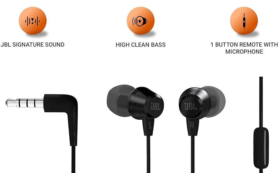 JBL, Fone de Ouvido in Ear, C50HI